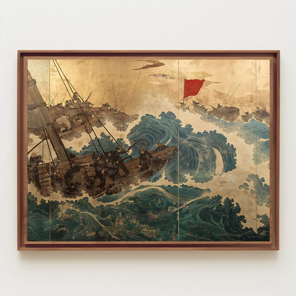 Dramatic Japanese Maritime Scene Poster: Adventure Awaits