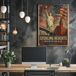 Sterling Heights, Michigan Iconic Poster