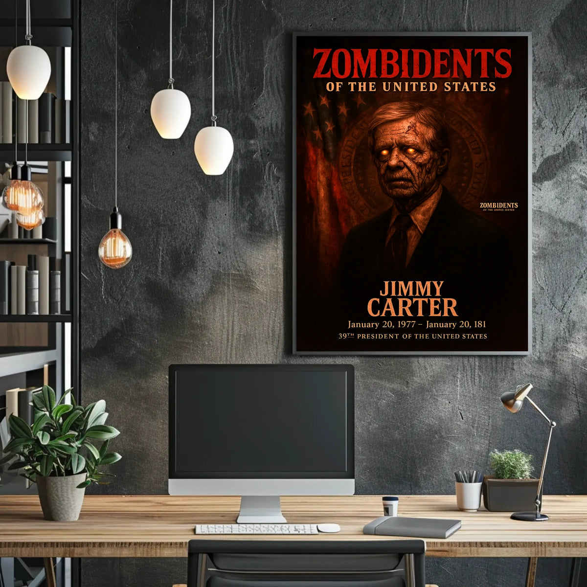 Jimmy Carter 39th President of the United States Zombidents Poster Series