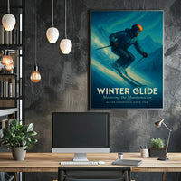 Winter Glide Mastering the Mountainscape Poster