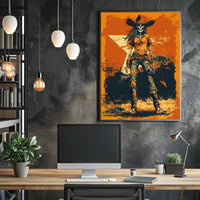 Skeleton Cowboy Poster PosterGoat