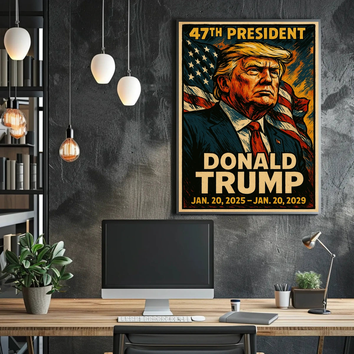Patriotic Resolve Donald Trump Visionary Poster