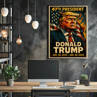 Patriotic Resolve Donald Trump Visionary Poster