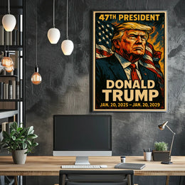 Patriotic Resolve Donald Trump Visionary Poster