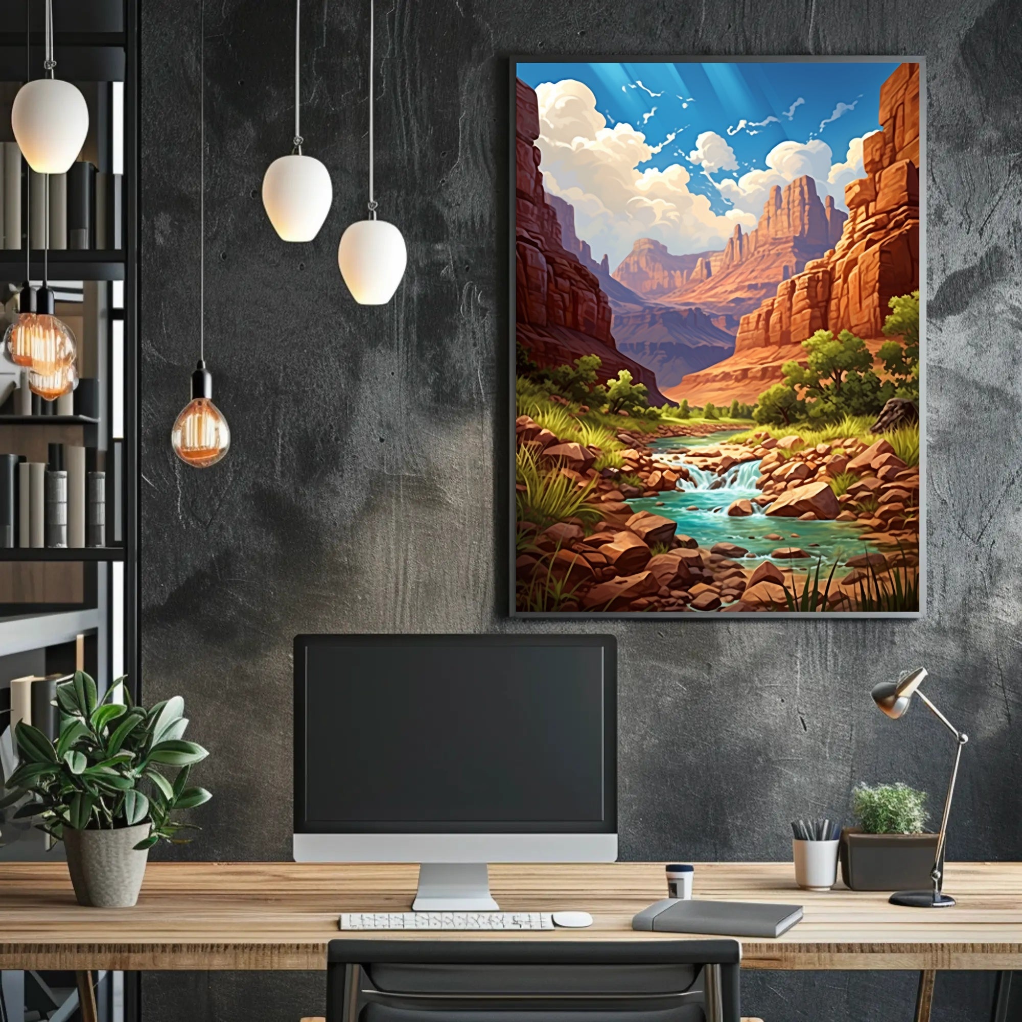 Majestic Canyon Landscape Poster