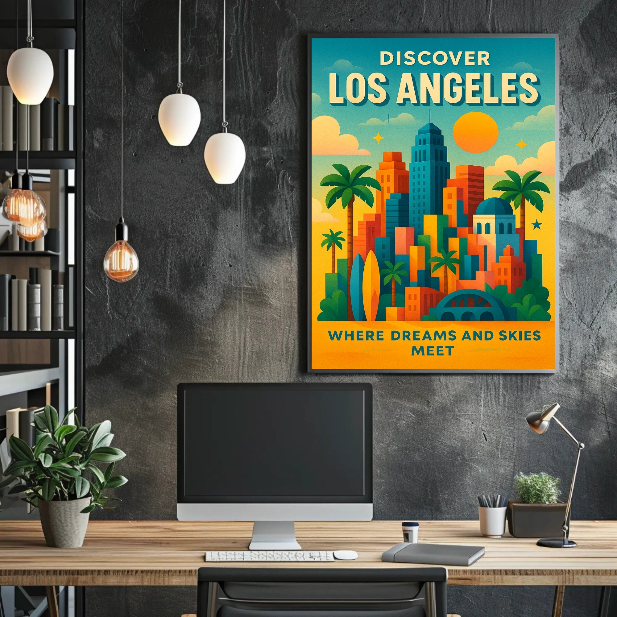 Discover Los Angeles Wall Art Print PosterGoat