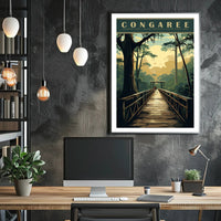 Congaree National Park Travel Poster Vintage Print