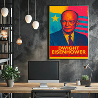 Dwight Eisenhower Travel Retro Pop Art Decor Poster