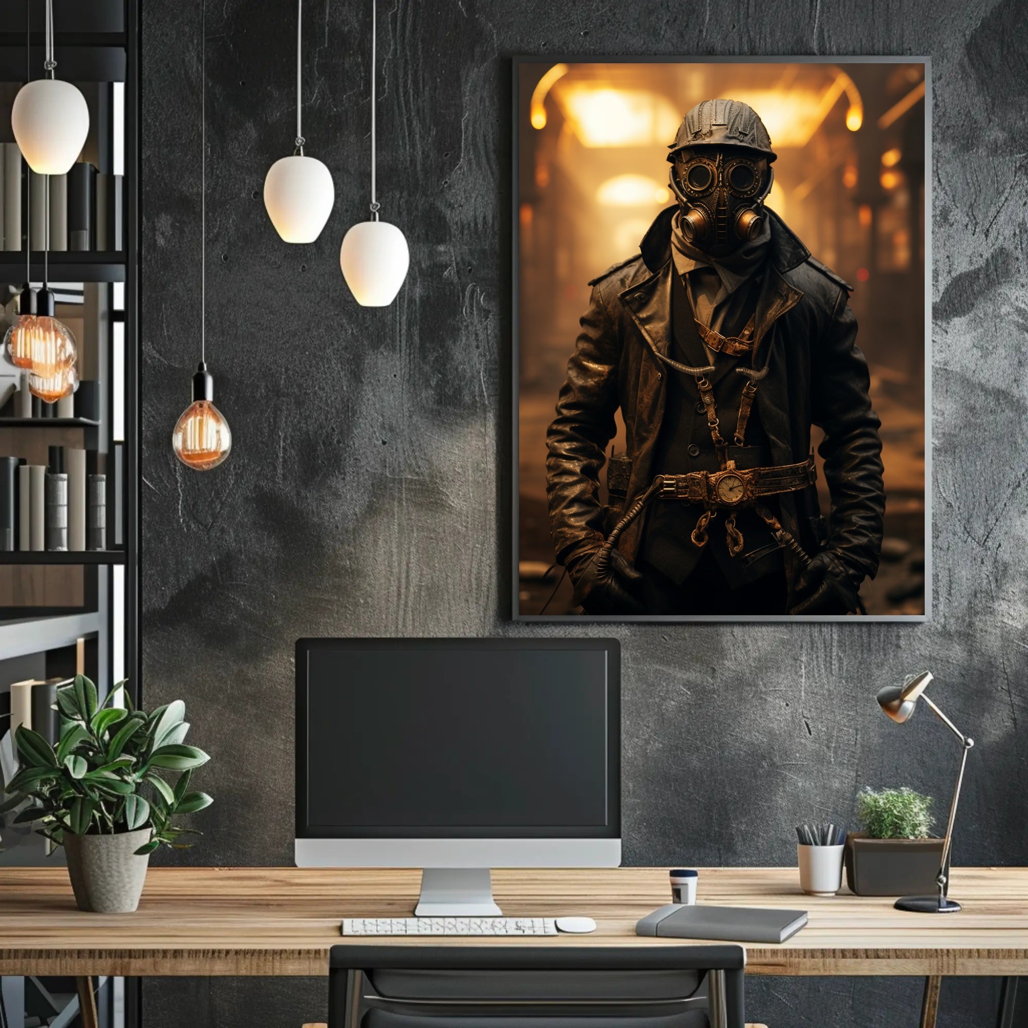 Steampunk Adventure Vintage Industrial Futuristic Sci-Fi Poster