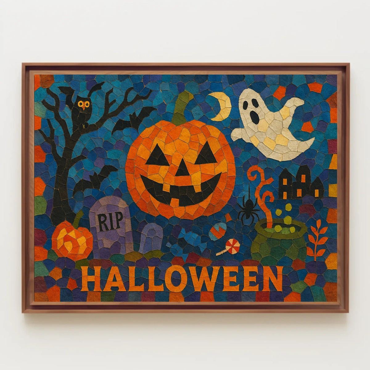 Halloween Mosaic Gothic Collectors Poster