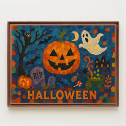 Halloween Mosaic Gothic Collectors Poster