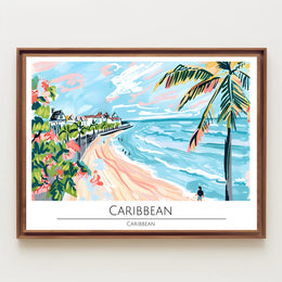 Caribbean Beachscape Poster PosterGoat