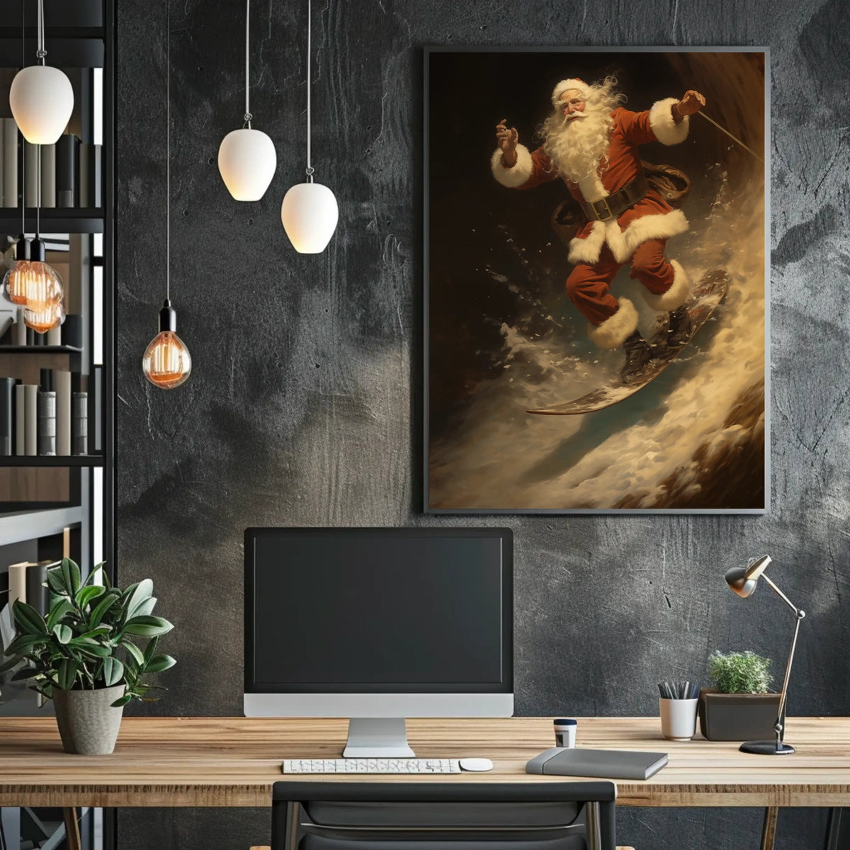 SantaS Snowboard Adventure Poster