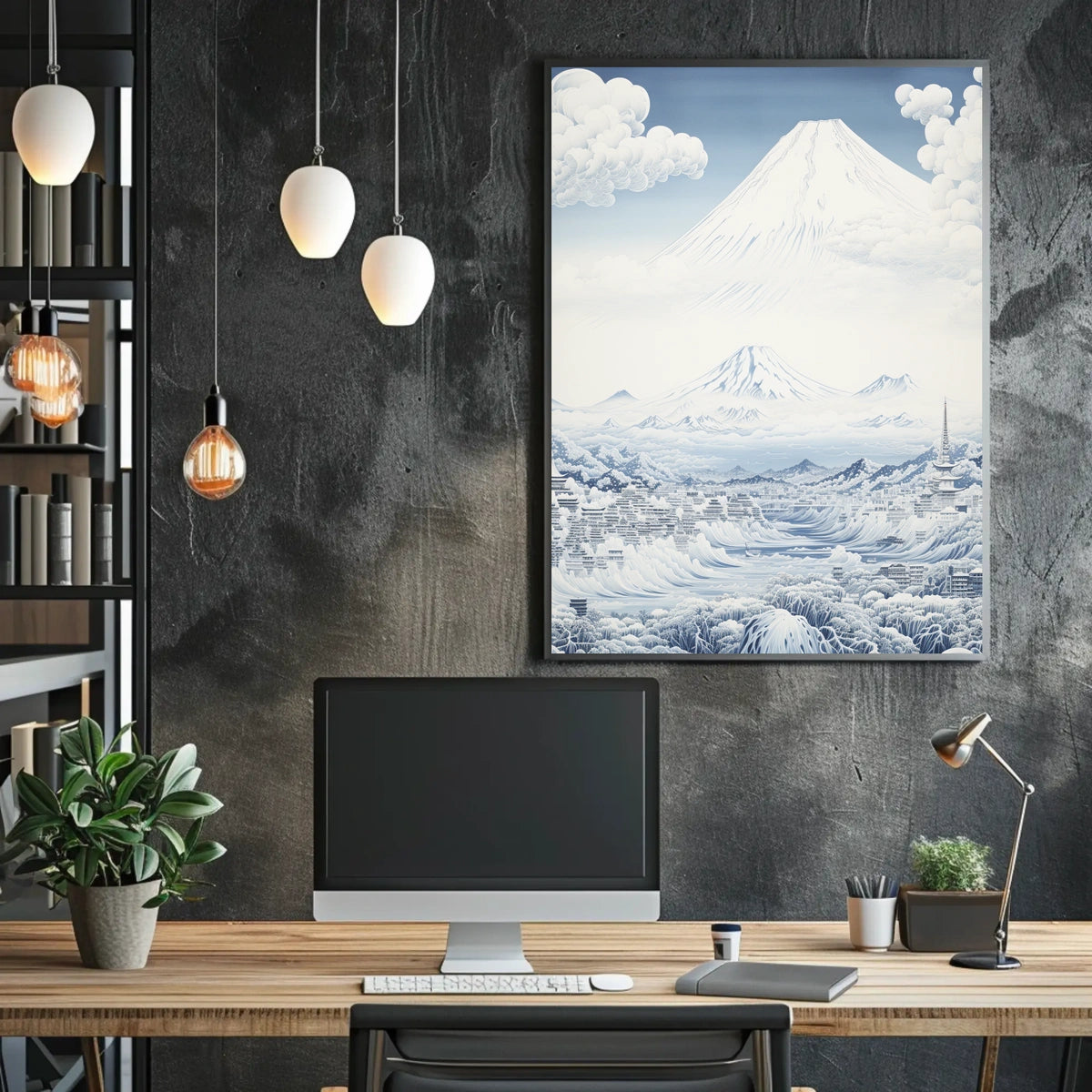Japanese Mountain Serenity: Cultural or Heritage Poster
