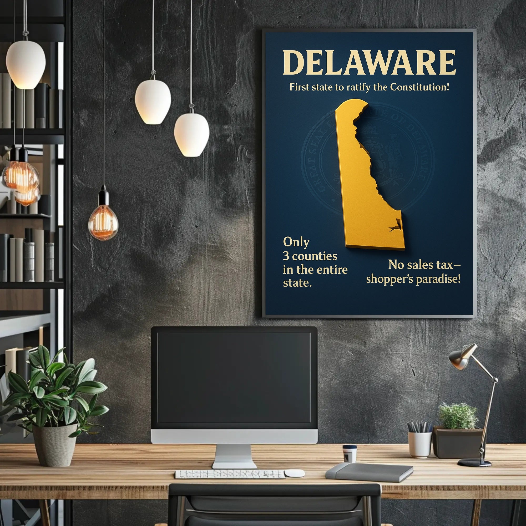 Delaware – The First State Poster PosterGoat