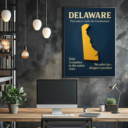 Delaware – The First State Poster PosterGoat