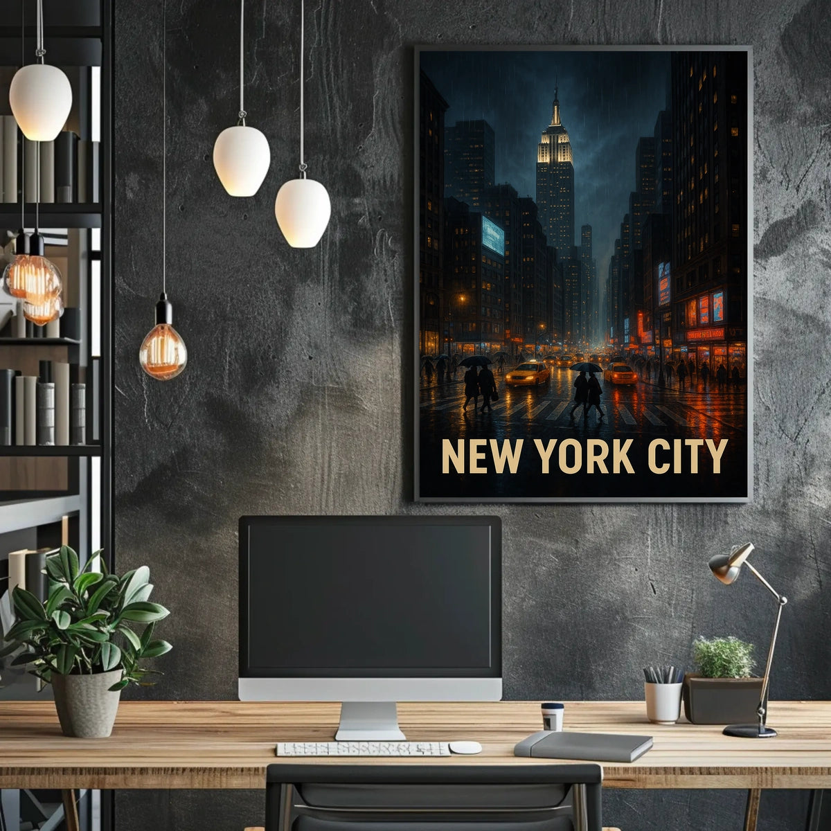 New York City at Night Poster