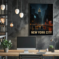 New York City at Night Poster