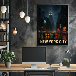 New York City at Night Poster