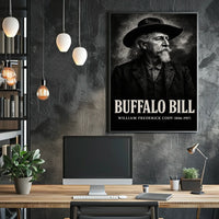 Buffalo Bill Illustrated Art Print Cultural or Heritage Poster
