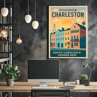 Discover Charleston Vintage Travel Poster