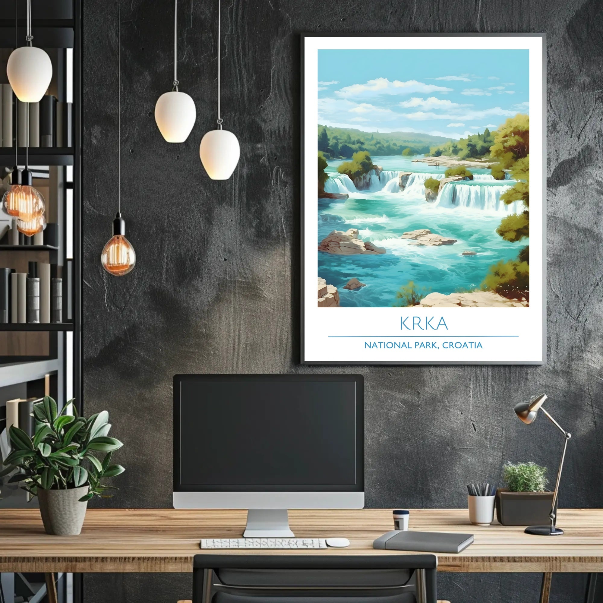 Krka National Park Waterfalls Scenic National Park Poster