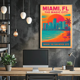 Miami, FL The Magic City Poster