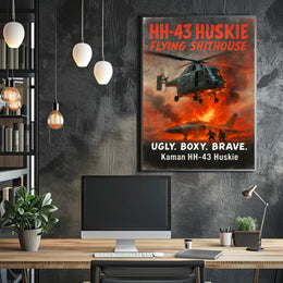 Kaman HH-43 Huskie Ugly. Boxy. Brave Poster PosterGoat