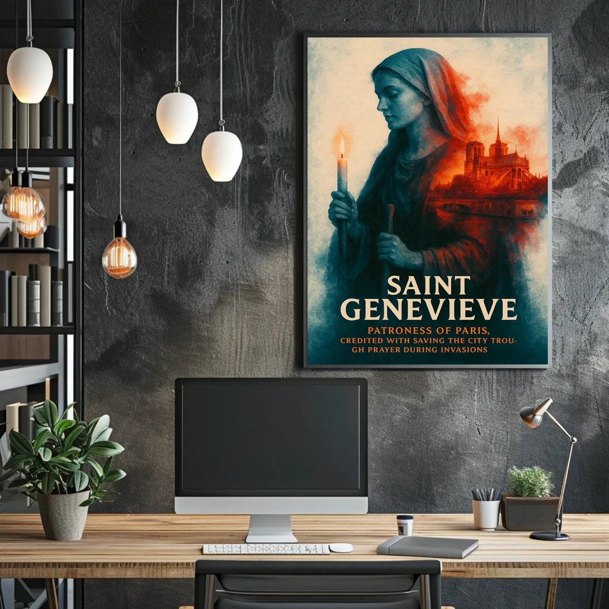 Saint Genevieve Patroness Of Paris Poster