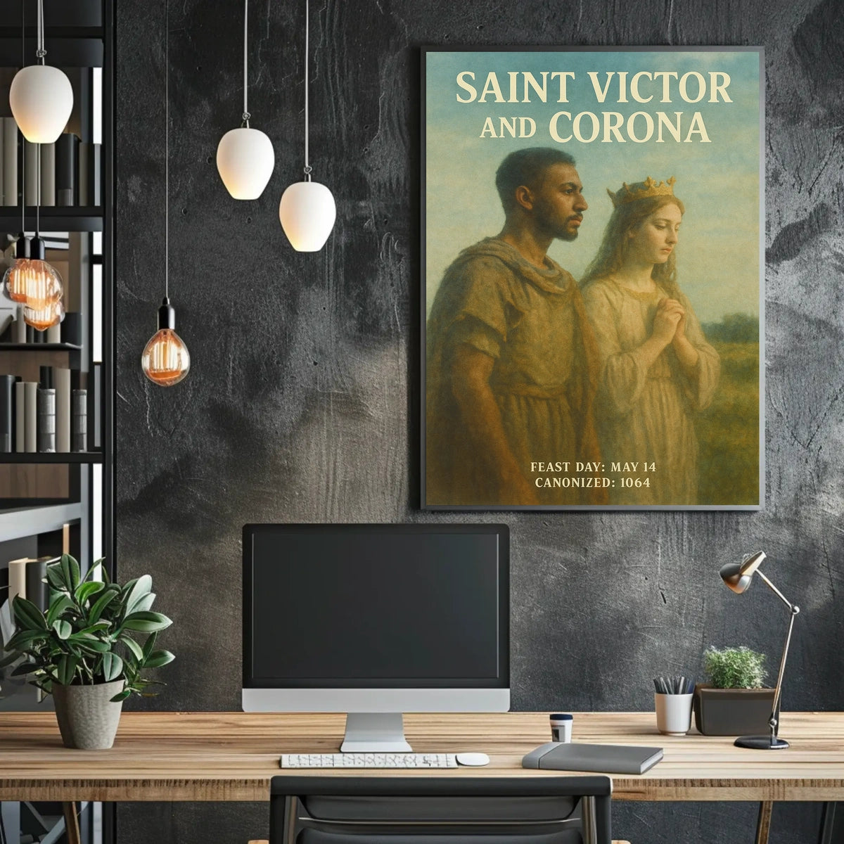 Saint Victor And Corona Poster