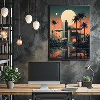 Futuristic Oasis Poster PosterGoat