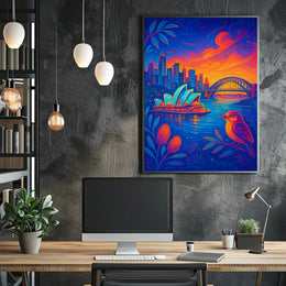 Sydney Skyline at Dusk Poster
