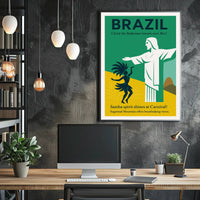 Brazil Carnival and Christ the Redeemer Poster PosterGoat
