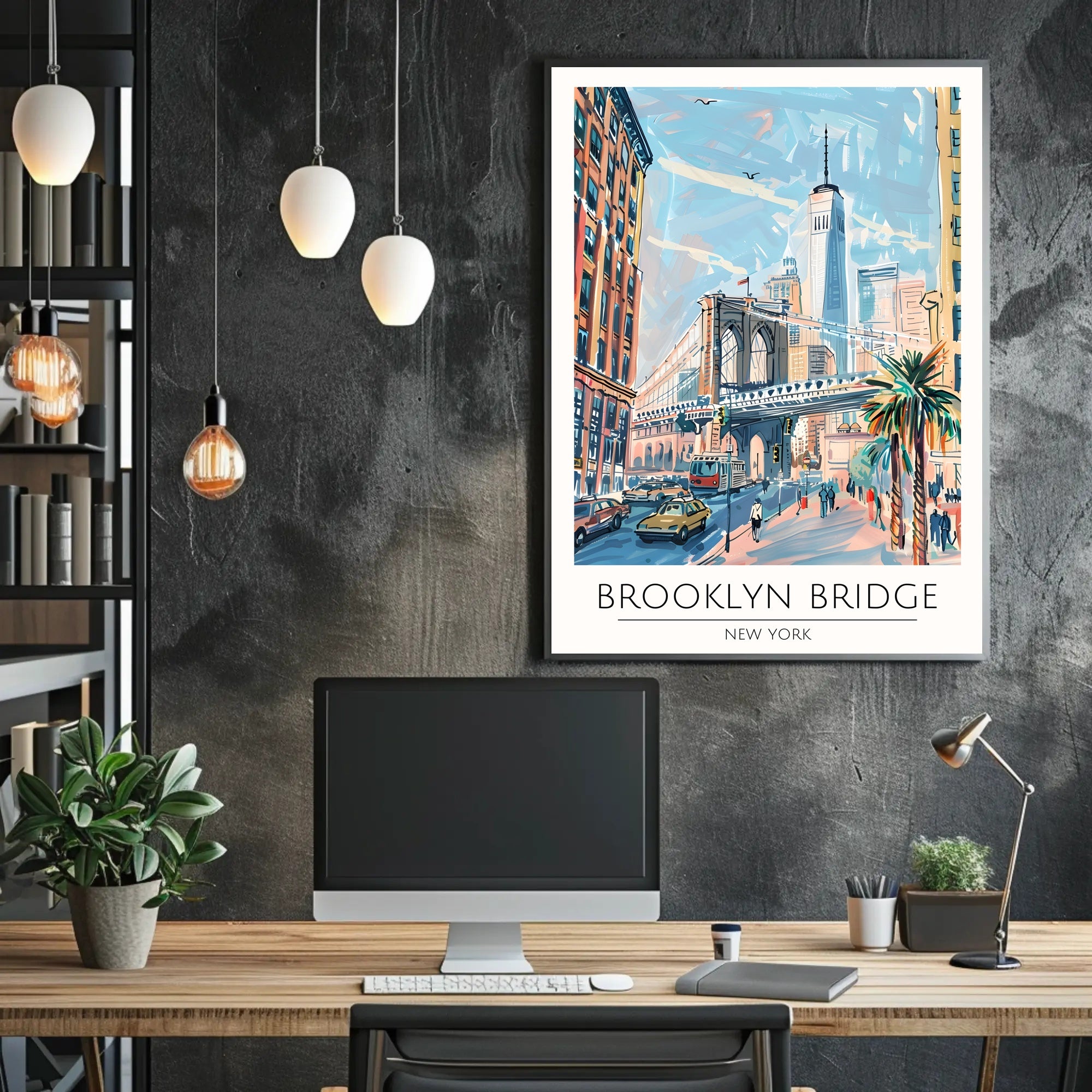 Brooklyn Bridge in New York Poster PosterGoat