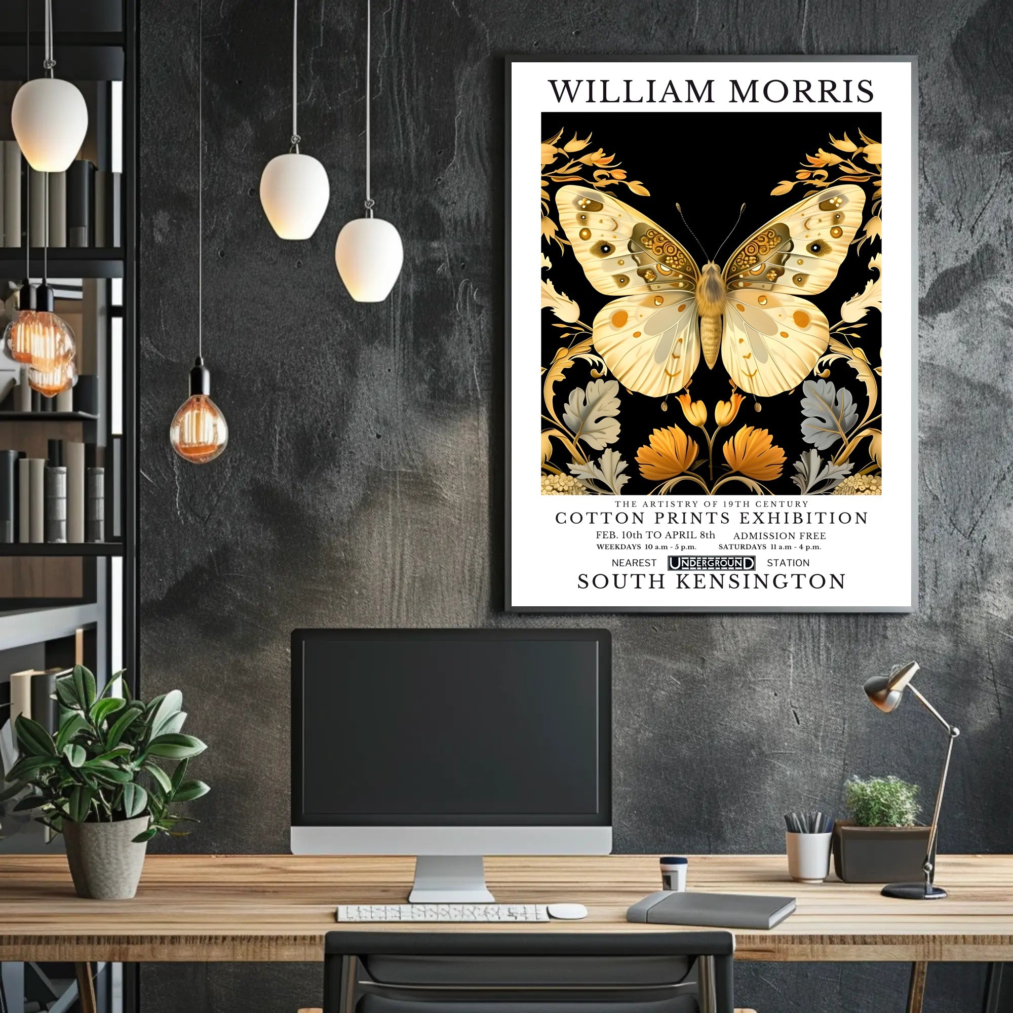 19th Century William Morris Art Exhibition Heritage Poster