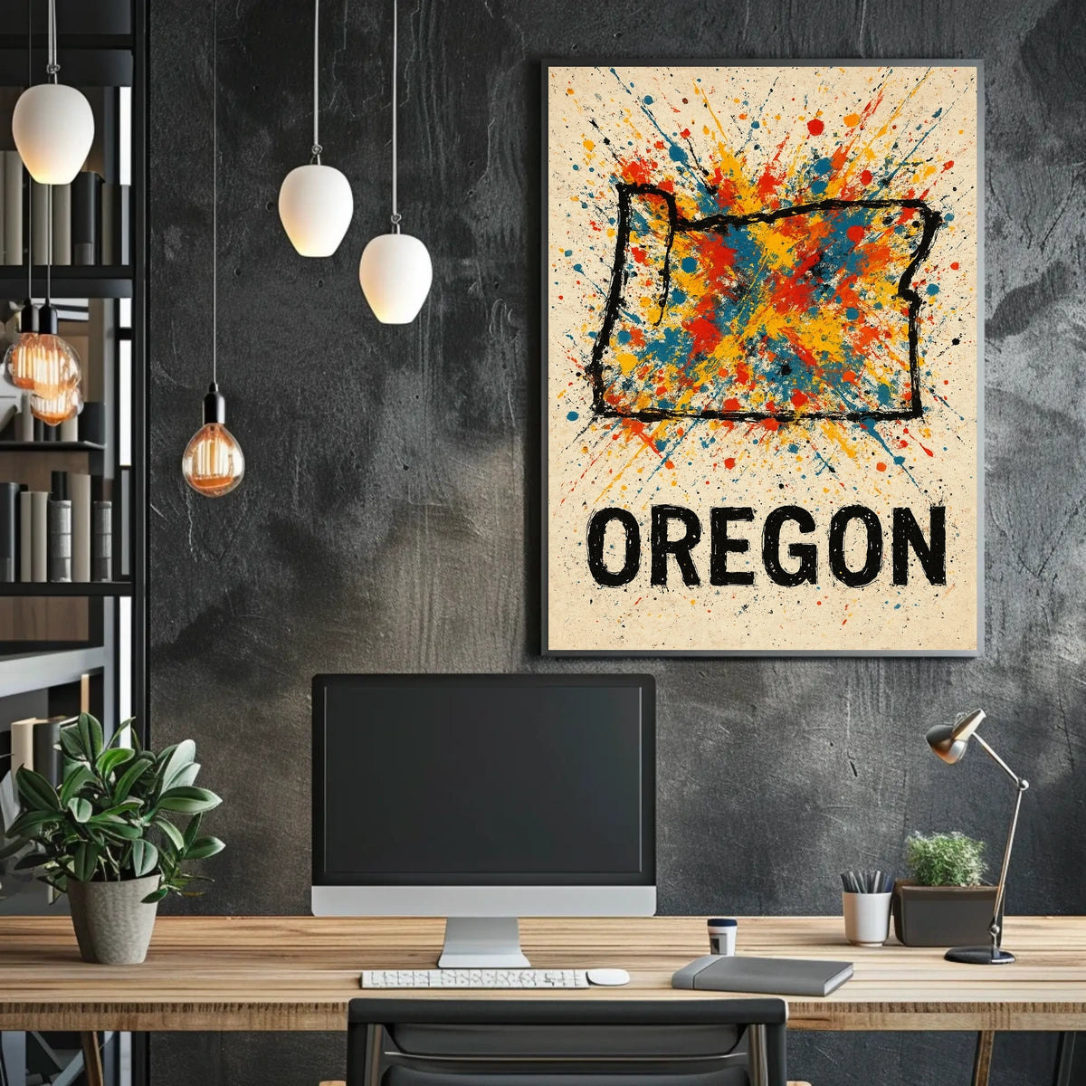 Oregon Art Splash Poster