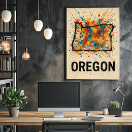 Oregon Art Splash Poster