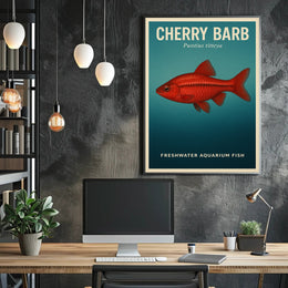 Cherry Barb Freshwater Aquarium Fish Poster PosterGoat