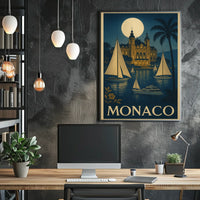 Moonlit Monaco Poster