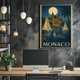 Moonlit Monaco Poster