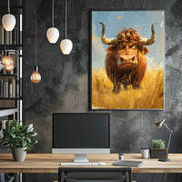 Majestic Highland Cattle Poster PosterGoat