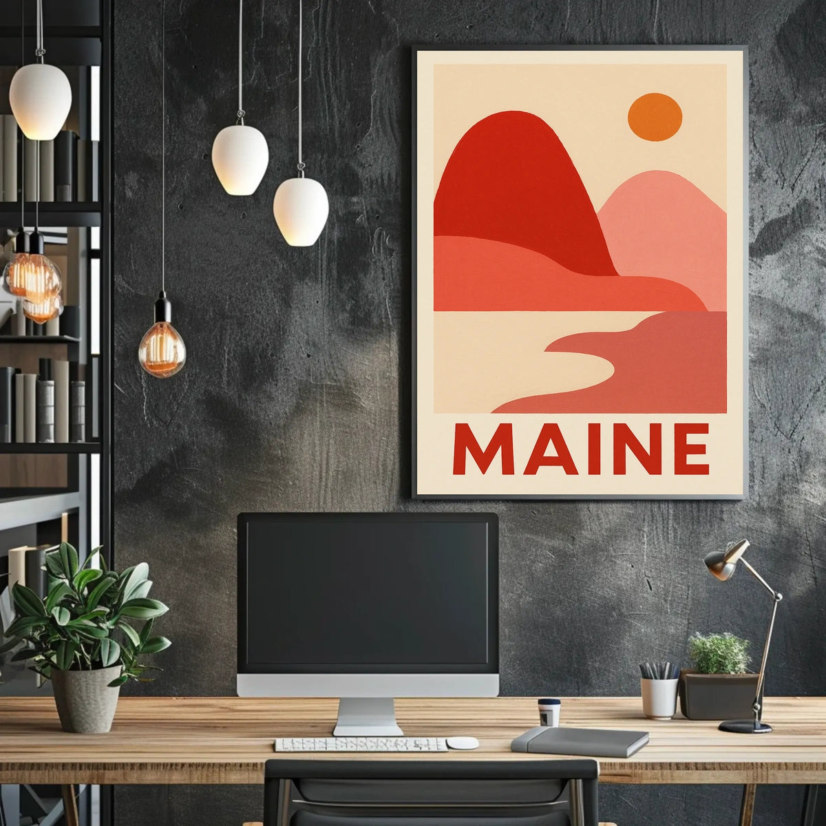 Maine Landscape Art Poster