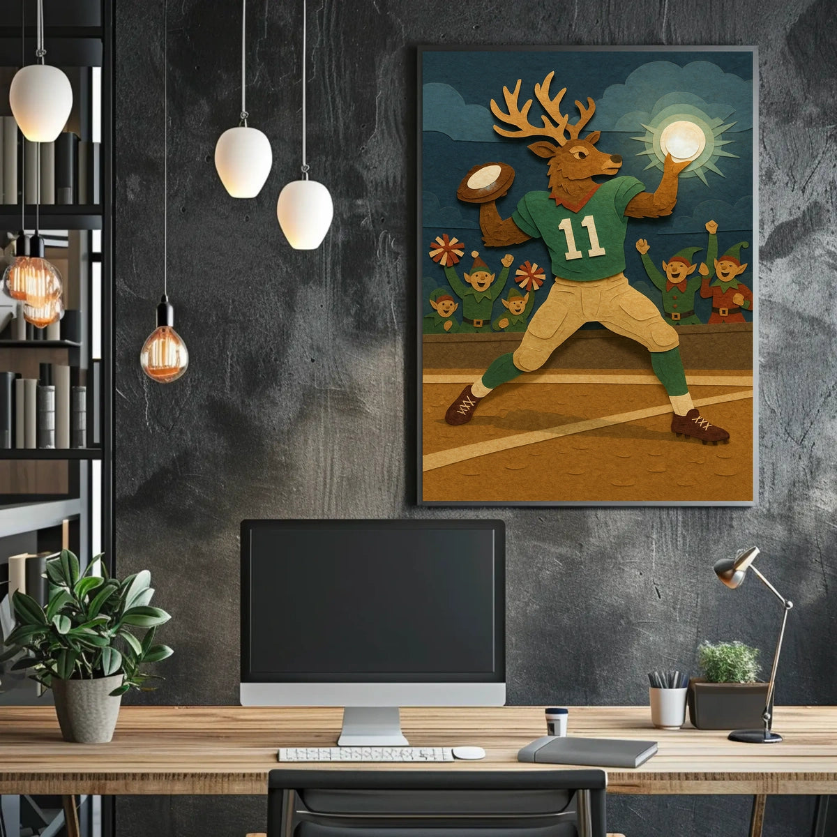 Reindeer Quarterback Number 11 Poster