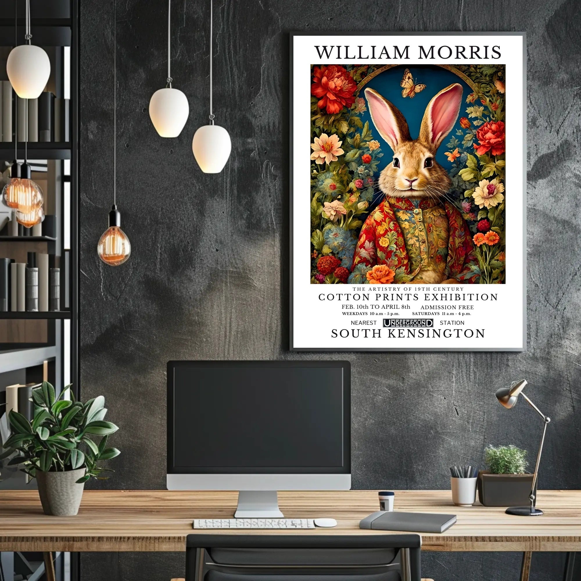 William Morris Arts and Crafts Exhibition Cultural Poster