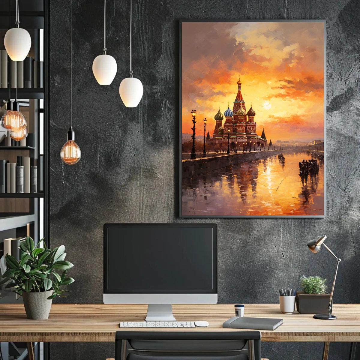 St. Basil's Cathedral at Sunset – Cultural or Heritage Poster