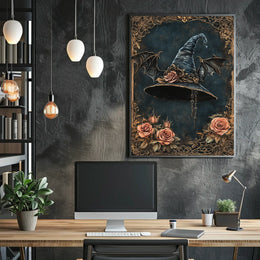 Witch's Hat Gothic Enchantment Artistic Pop Culture Poster