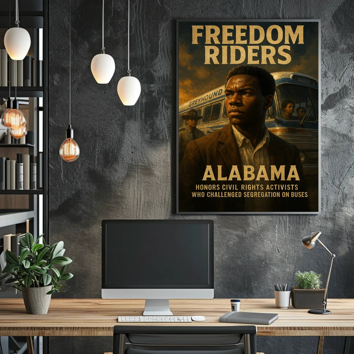 Freedom Riders Honoring Civil Rights Poster