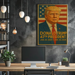 Trump Threads Unity Patriotic Surreal Poster