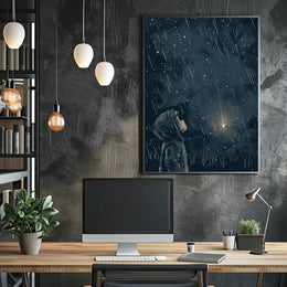 Starlit Dreams: Whimsical Night Sky Fantasy Poster PosterGoat