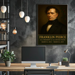 Franklin Pierce Portrait Historical Presidential Poster